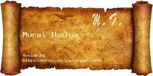 Murai Ibolya névjegykártya